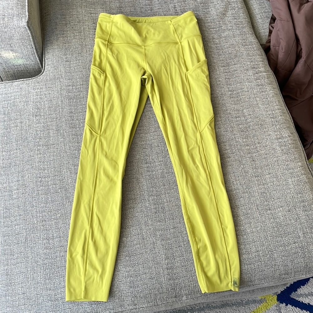 Lululemon Fast And Free High-Rise Chartreuse Size 6